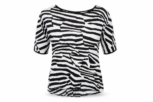 Dorothy Perkins Womens Multicoloured Animal Print Viscose Tunic Blouse Size 6 Boat Neck