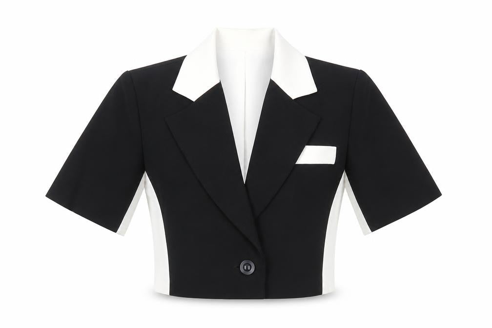 Romanni Womens Black Jacket Size 6 Button