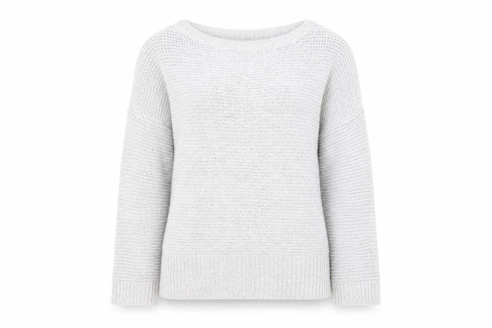 Wallis Womens Grey Boat Neck Acrylic Pullover Jumper Size M