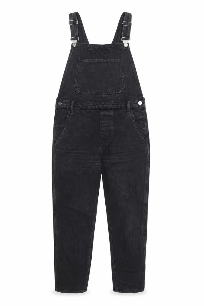 Topshop Womens Black Cotton Straight Jeans Size 10 L27 in Regular Button - Dungarees
