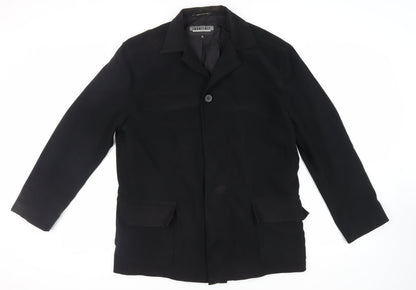 Identikit Mens Black Jacket Size XL Button