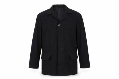 Identikit Mens Black Jacket Size XL Button
