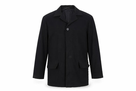 Identikit Mens Black Jacket Size XL Button