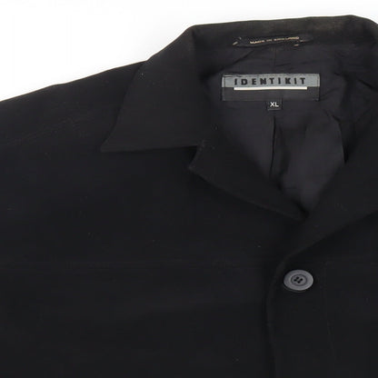 Identikit Mens Black Jacket Size XL Button