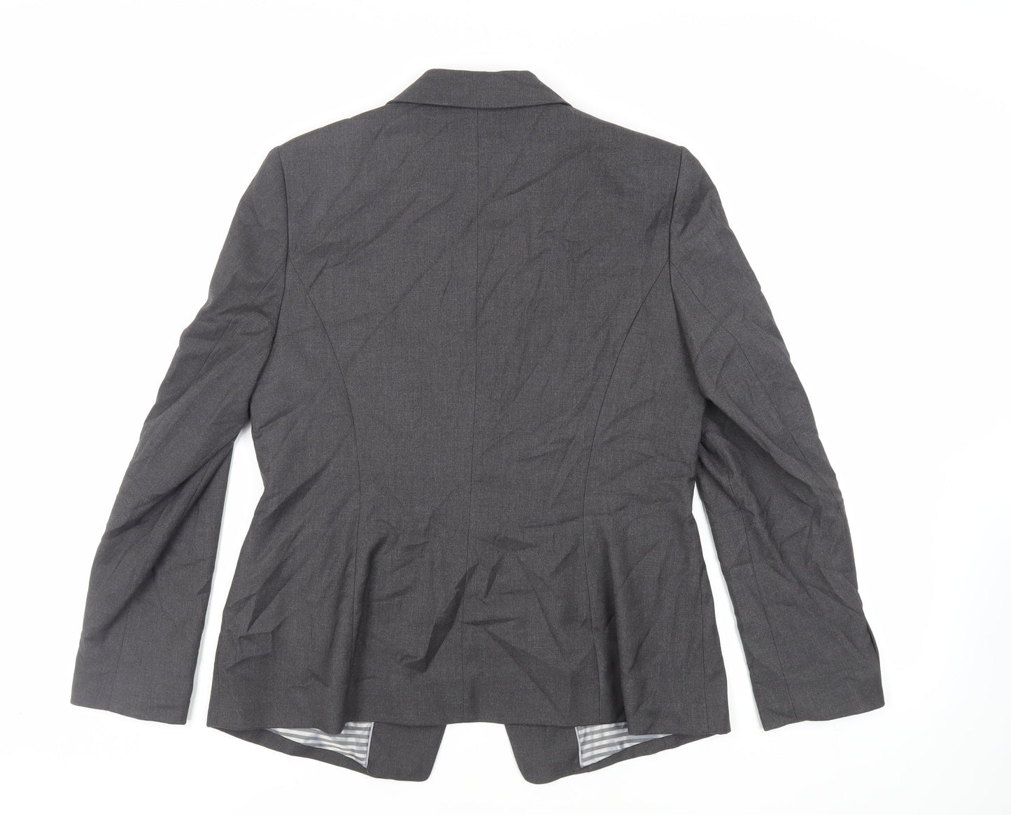 Marks and Spencer Womens Grey Jacket Blazer Size 14 Button