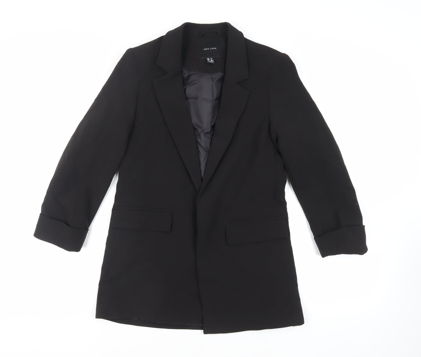 New Look Womens Black Jacket Blazer Size 8 - Open
