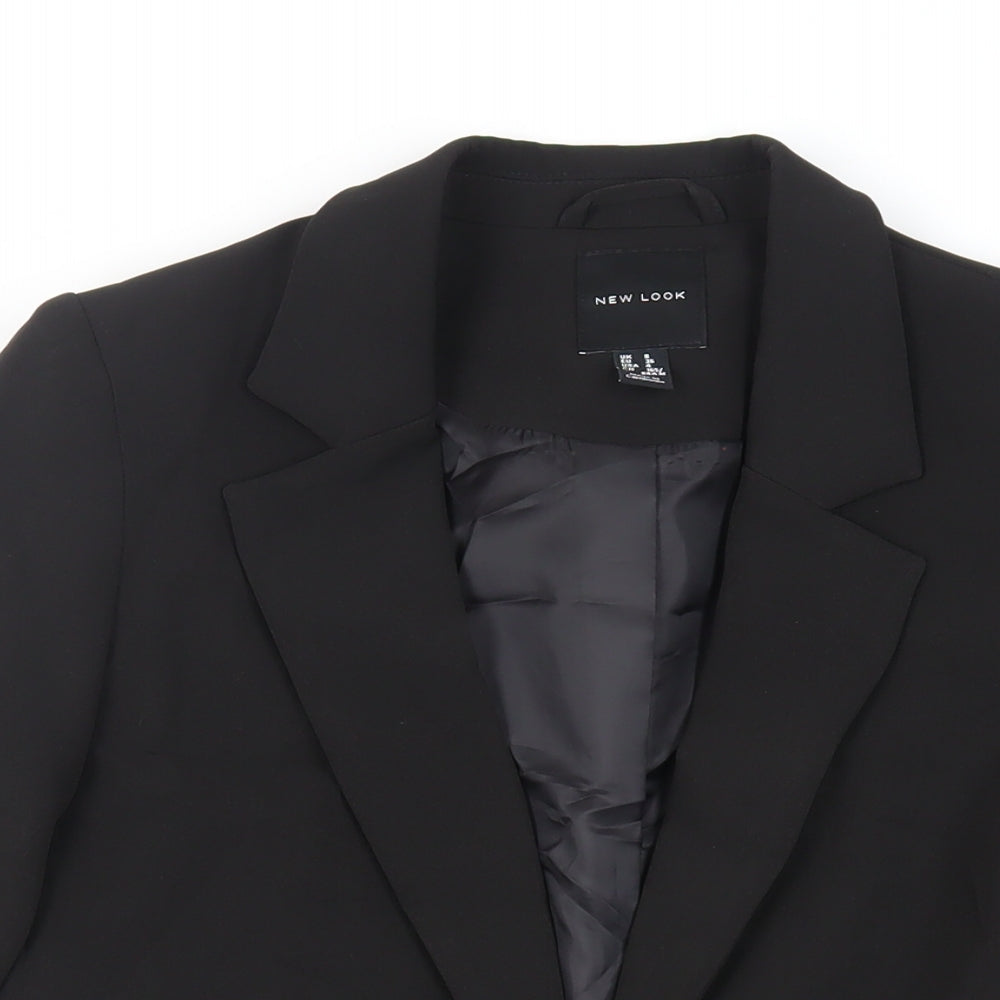 New Look Womens Black Jacket Blazer Size 8 - Open