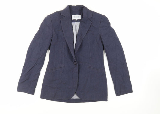 NEXT Womens Blue Jacket Blazer Size 6 Button