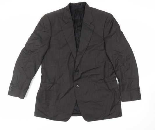 Canali Mens Brown Viscose Jacket Suit Jacket Size 42 Regular