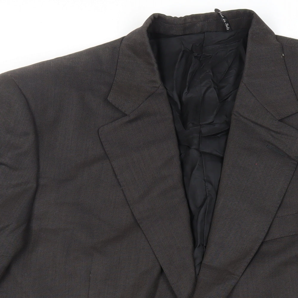 Canali Mens Brown Viscose Jacket Suit Jacket Size 42 Regular