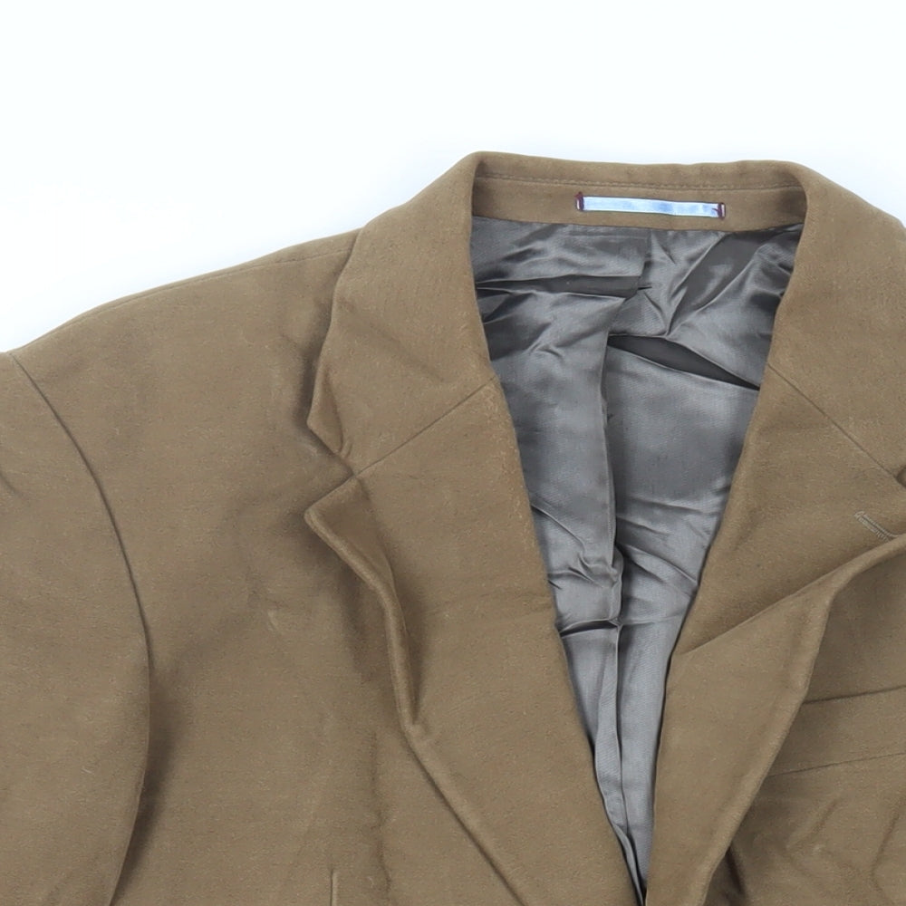 NEXT Mens Brown Jacket Blazer Size 40 Button - Suede Effect