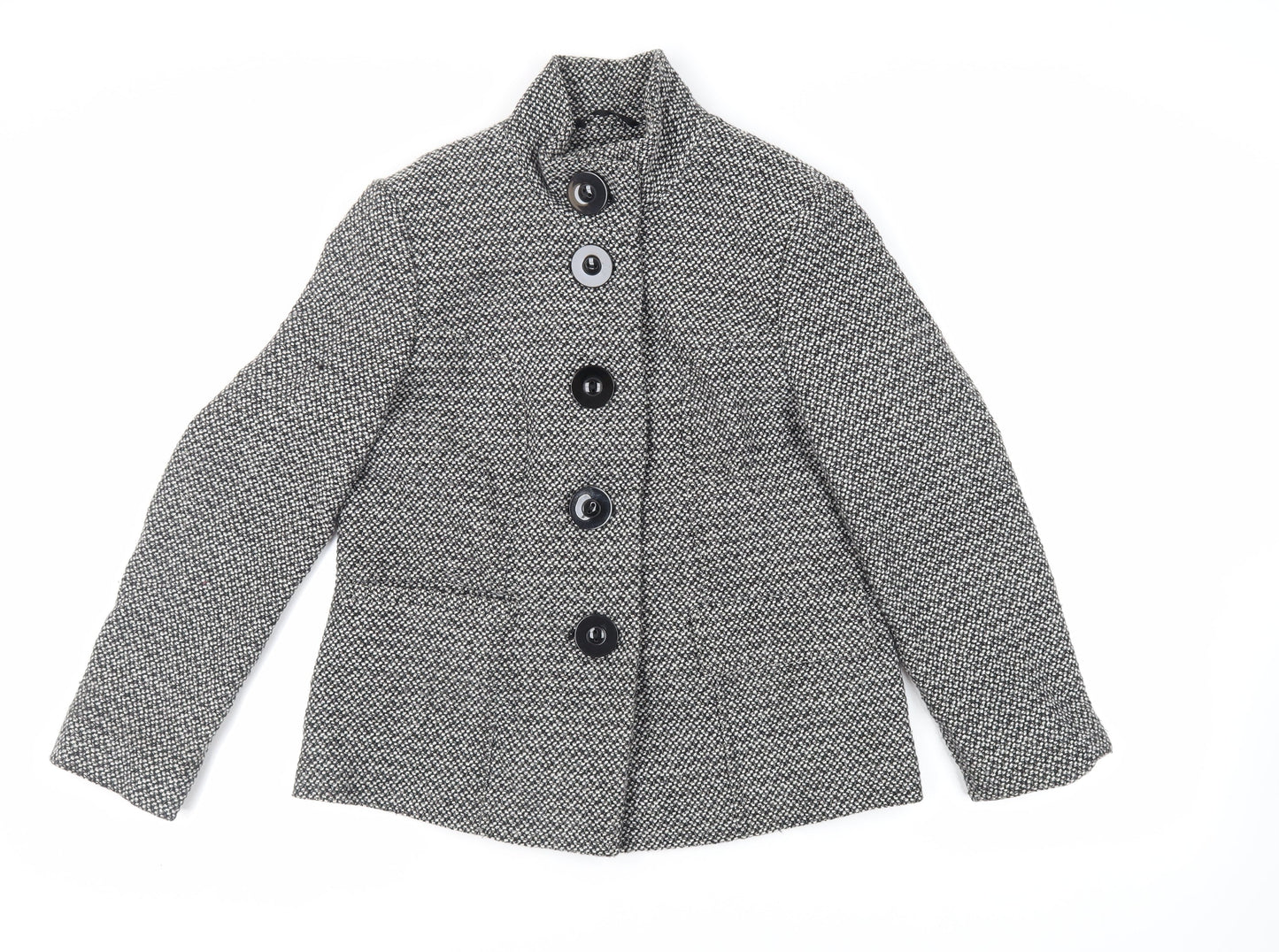 Debenhams Womens Grey Jacket Blazer Size 14 Button