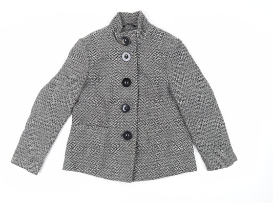 Debenhams Womens Grey Jacket Blazer Size 14 Button