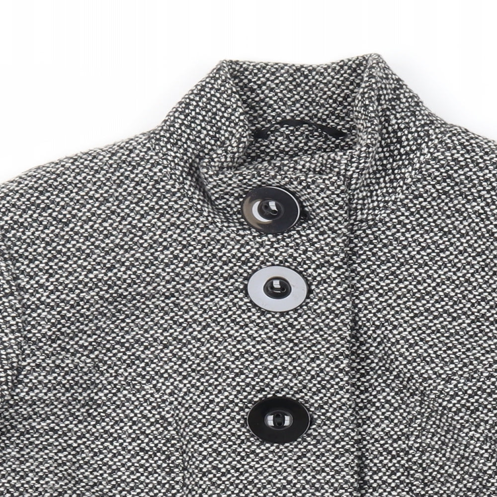 Debenhams Womens Grey Jacket Blazer Size 14 Button