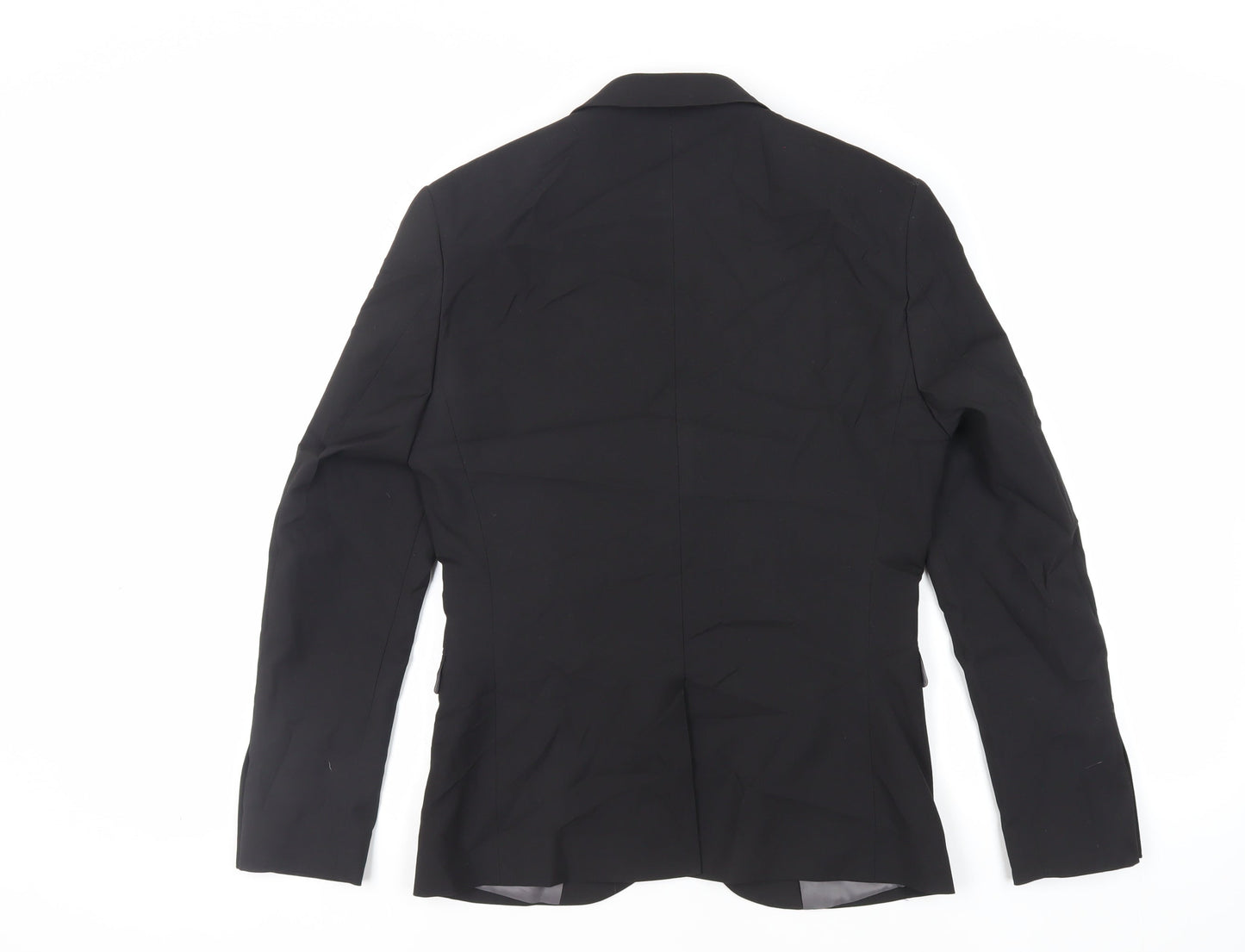 NEXT Mens Black Polyester Jacket Suit Jacket Size 36 Regular