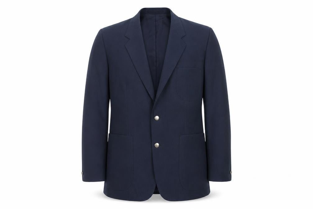 Greenwoods Mens Blue Polyester Jacket Blazer Size 42 Regular