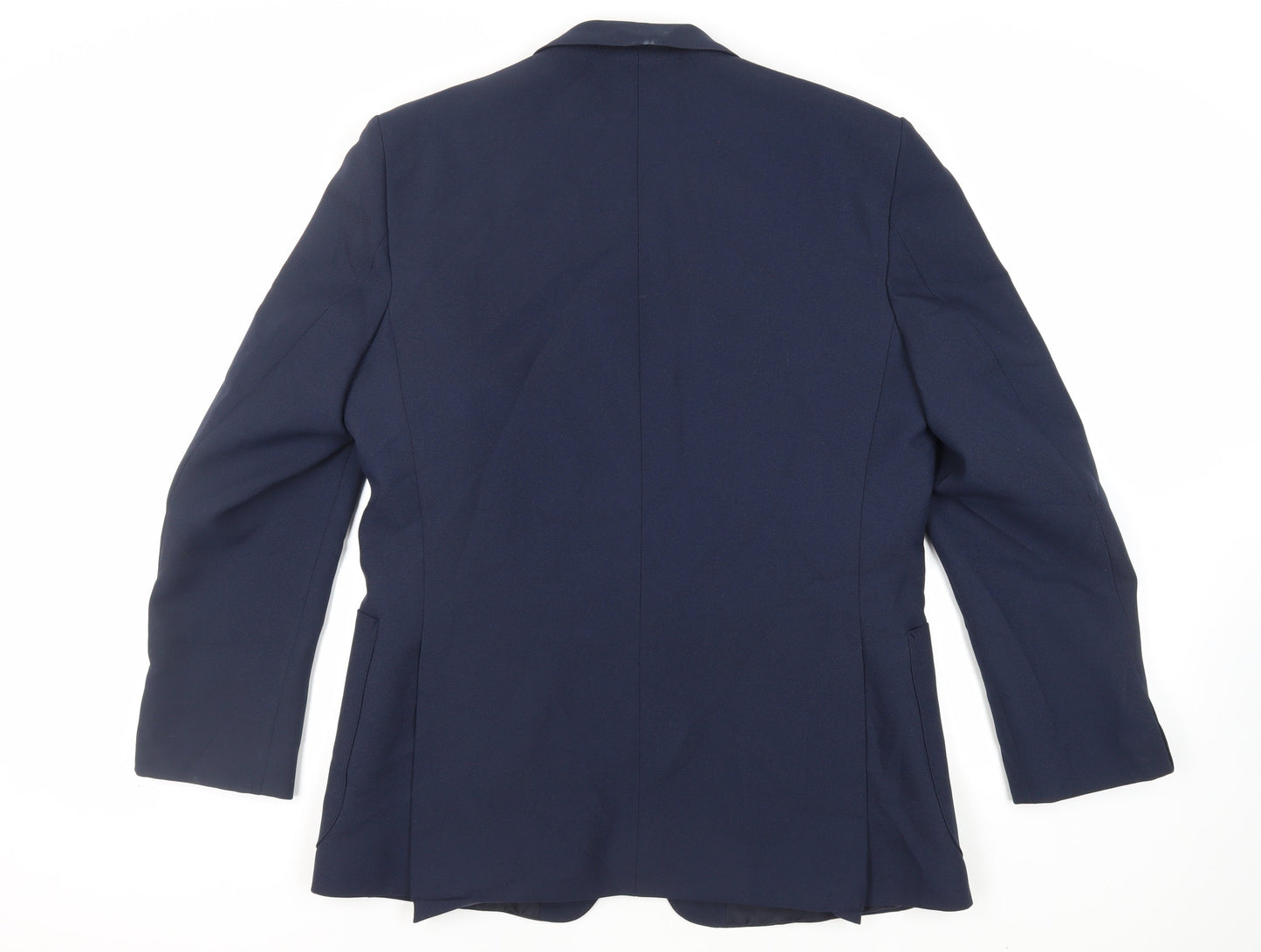 Greenwoods Mens Blue Polyester Jacket Blazer Size 42 Regular
