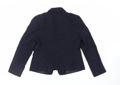 Marks & Spencer Womens Blue Jacket Blazer Size 12 Button