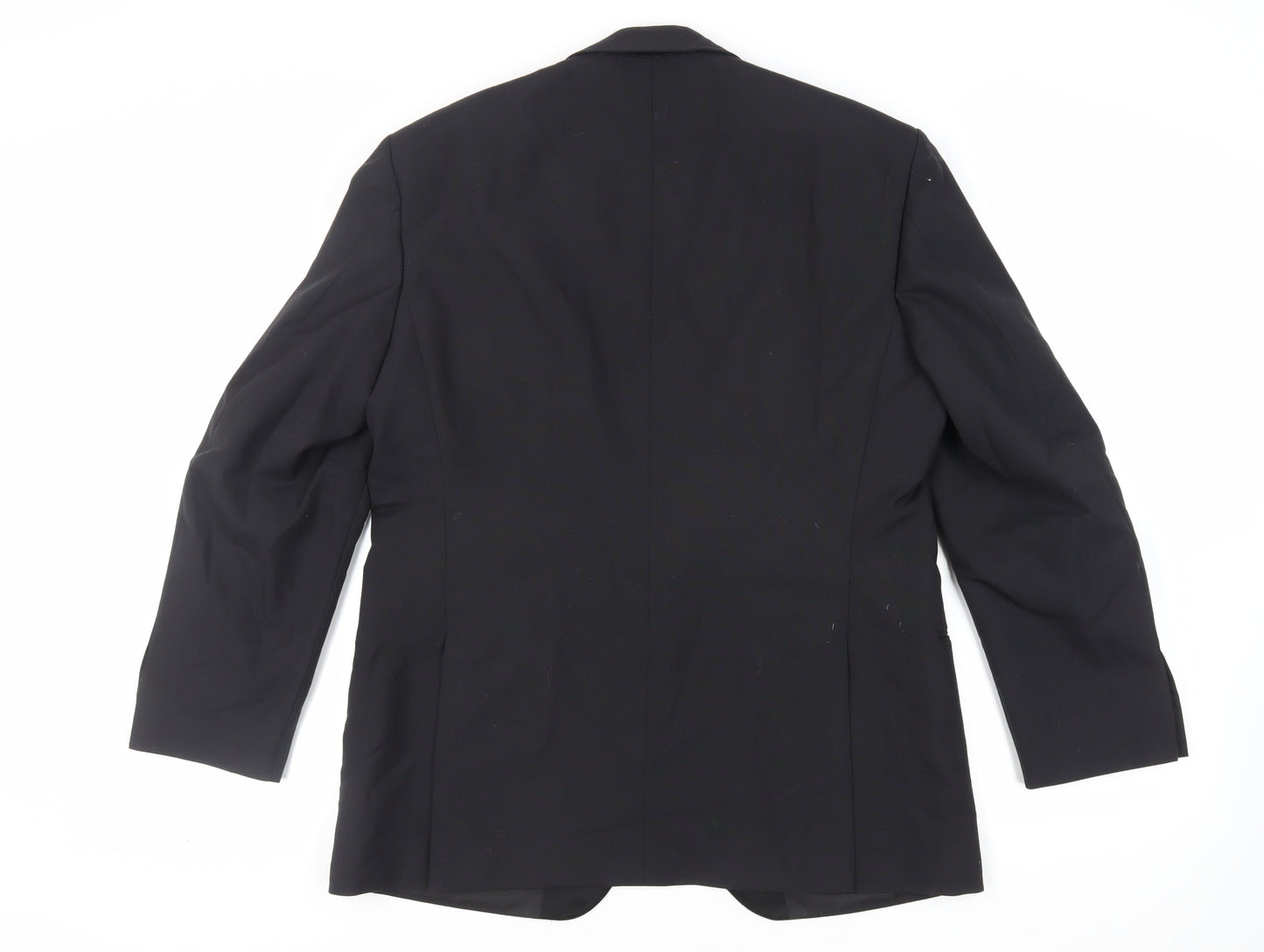 WILVORST Mens Black Polyester Tuxedo Suit Jacket Size 42 Regular