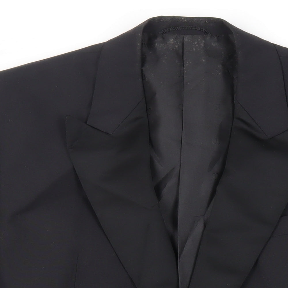WILVORST Mens Black Polyester Tuxedo Suit Jacket Size 42 Regular