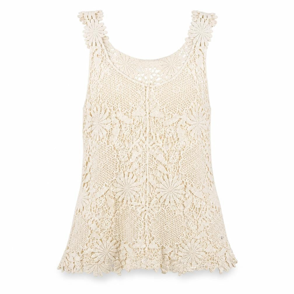 New York Laundry Womens Ivory Wool Basic Tank Size M Scoop Neck