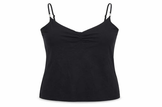 NEXT Womens Black Polyamide Camisole T-Shirt Size 18 V-Neck