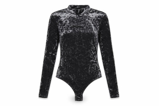 H&M Womens Grey Polyester Bodysuit One-Piece Size S Snap