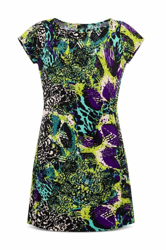 Wallis Womens Multicoloured Geometric Polyester A-Line Size 12 Round Neck Pullover