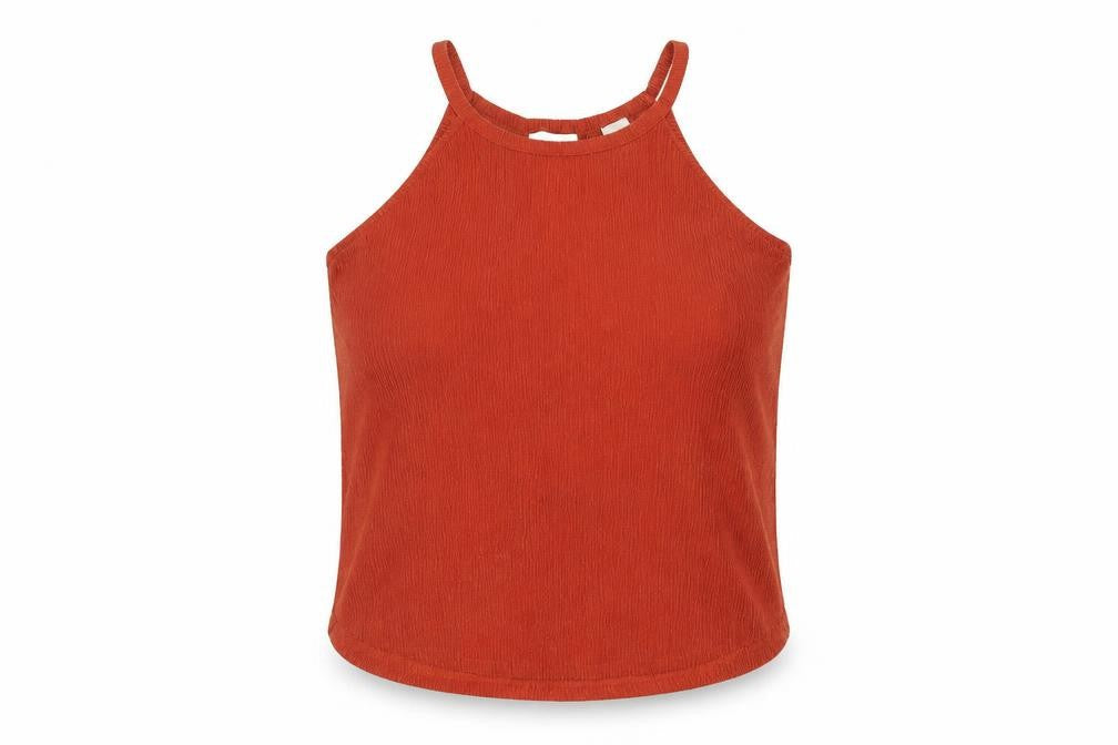 River Island Womens Orange Polyester Basic T-Shirt Size 10 Round Neck