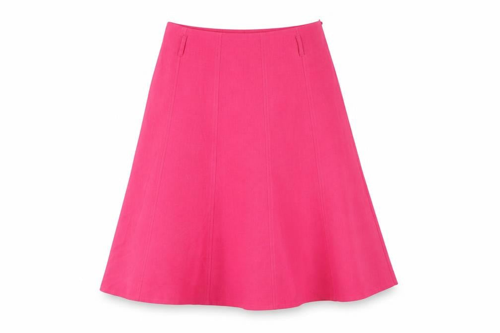 EWM Womens Pink Polyester A-Line Skirt Size 10 Zip
