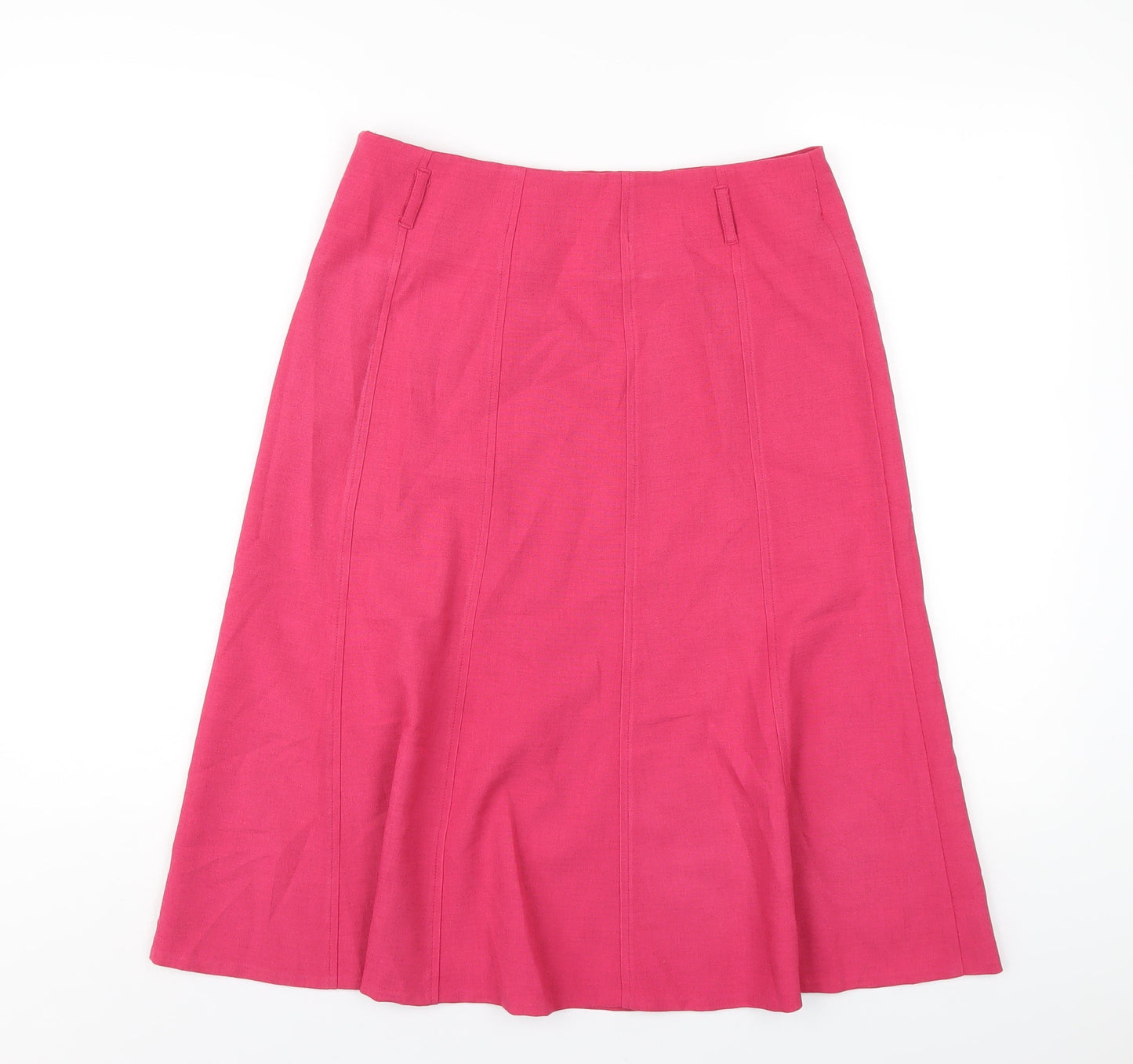 EWM Womens Pink Polyester A-Line Skirt Size 10 Zip
