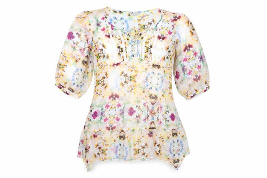 Indigo Womens Multicoloured Floral Polyester A-Line Size 12 Round Neck Pullover