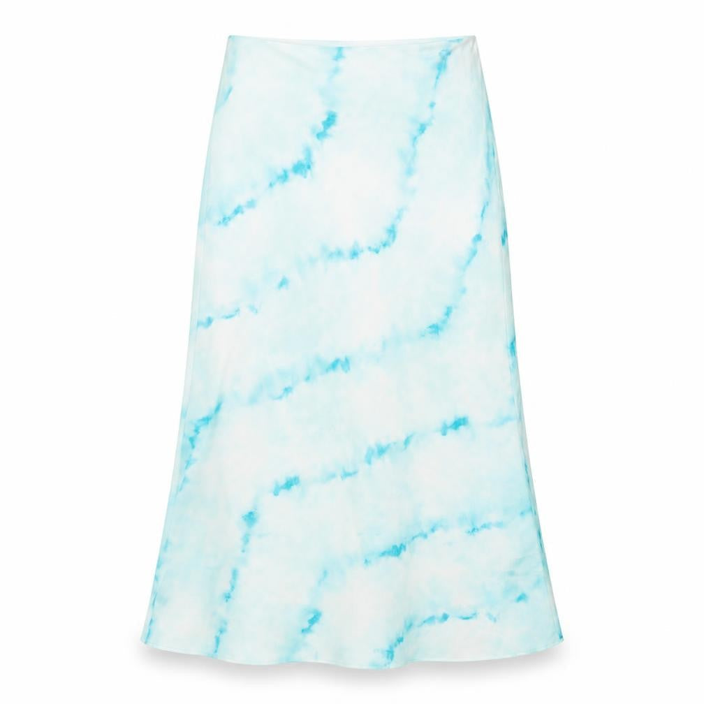 Bershka Womens Green Polyester A-Line Skirt Size M Zip
