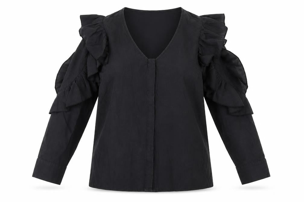 Boohoo Womens Black Polyester Basic T-Shirt Size 16 Round Neck