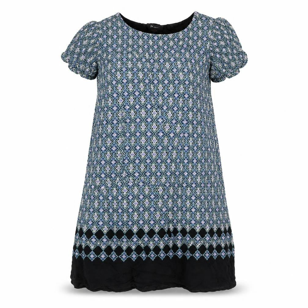 Monsoon Womens Multicoloured Geometric Viscose A-Line Size 10 Round Neck Zip