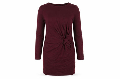 Topshop Womens Purple Viscose Bodycon Size 12 Round Neck Pullover