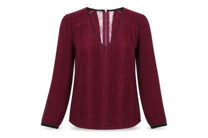 Daniel Rainn Womens Purple Polyester Basic Blouse Size S V-Neck