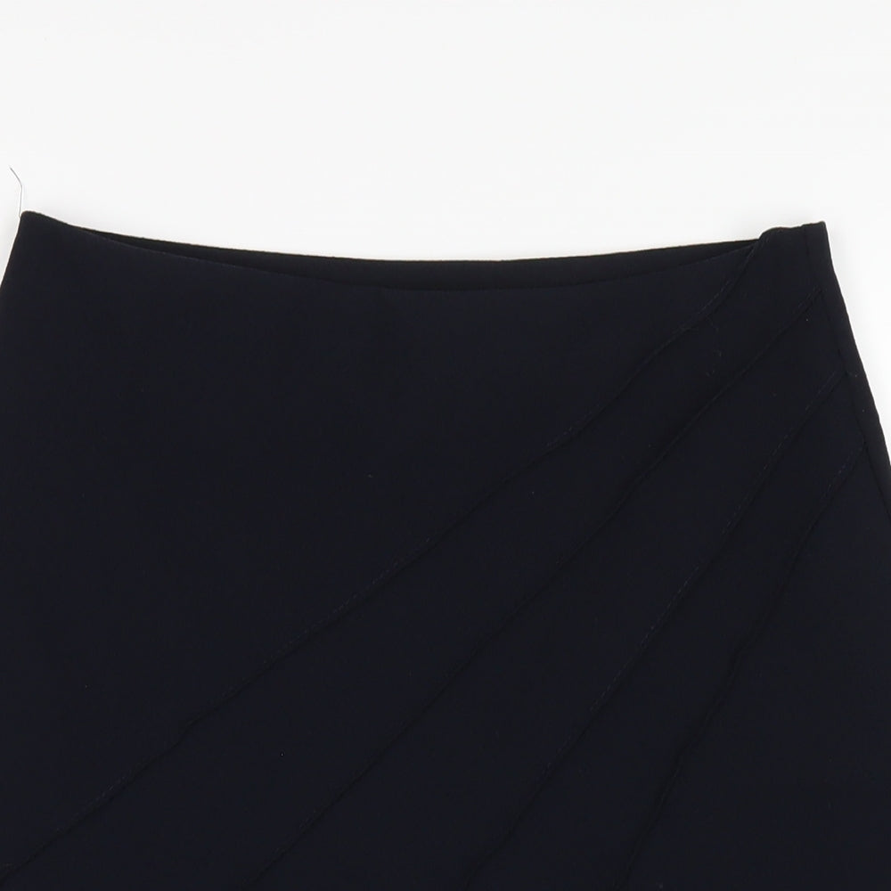 Marks and Spencer Womens Blue Polyester A-Line Skirt Size 10