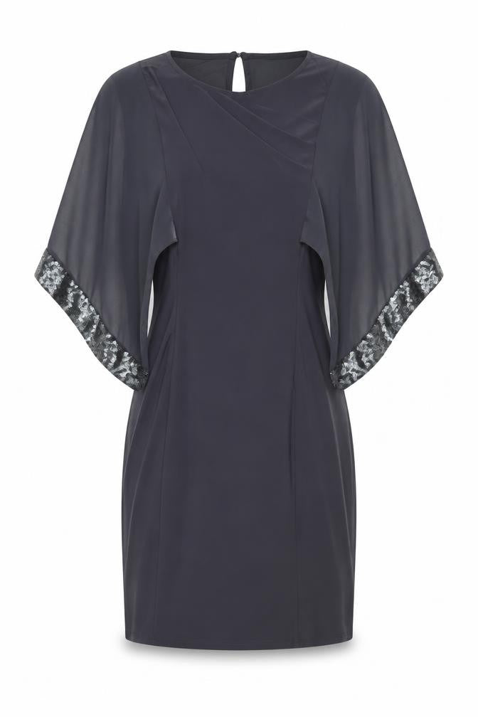 Wallis Womens Grey Polyester Bodycon Size 8 Round Neck Pullover
