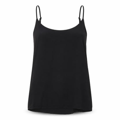 Oasis Womens Black Polyester Basic Tank Size 10 Round Neck