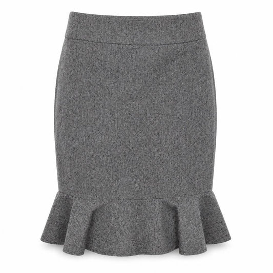 Cotton Traders Womens Grey Polyester A-Line Skirt Size 14 Zip