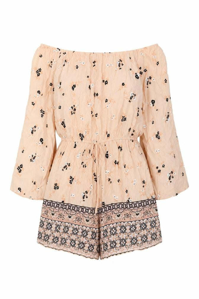 New Look Womens Pink Geometric Viscose Playsuit One-Piece Size 6 Pullover