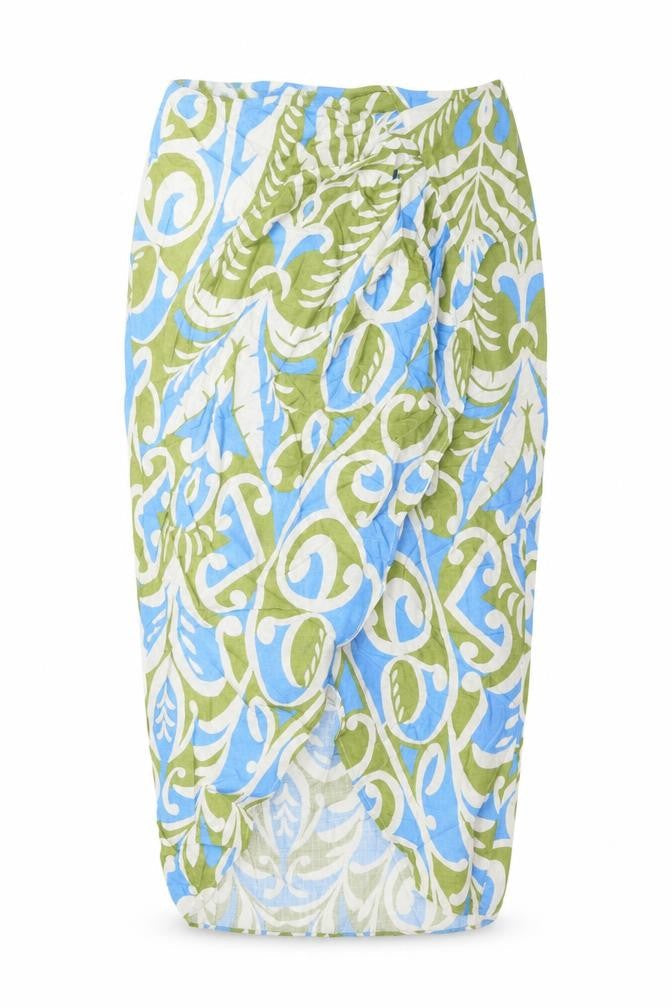 Zara Womens Multicoloured Geometric Viscose Straight & Pencil Skirt Size XL Zip