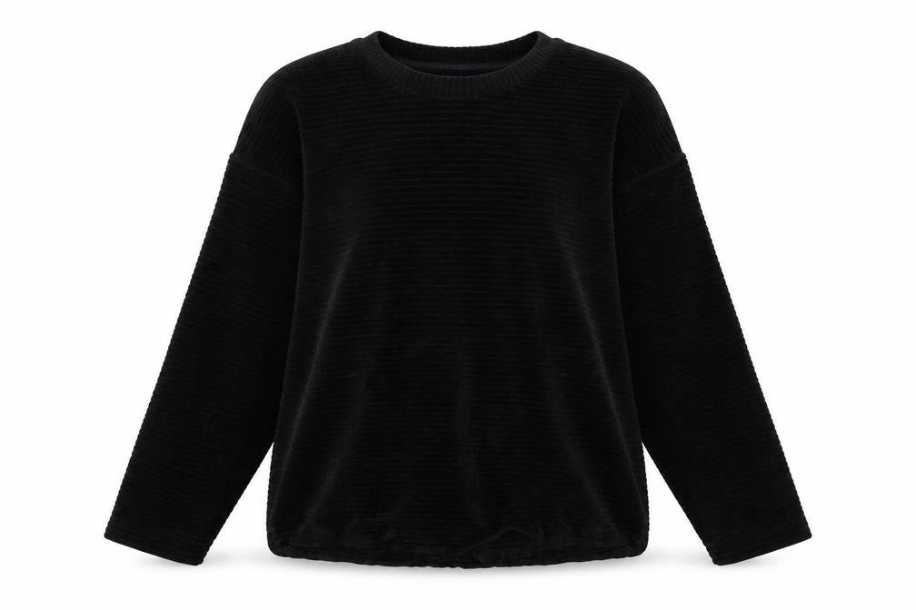 Per Una Womens Black Cotton Basic Blouse Size 12 Round Neck