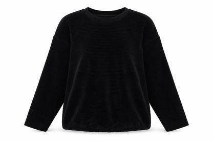 Per Una Womens Black Cotton Basic Blouse Size 12 Round Neck