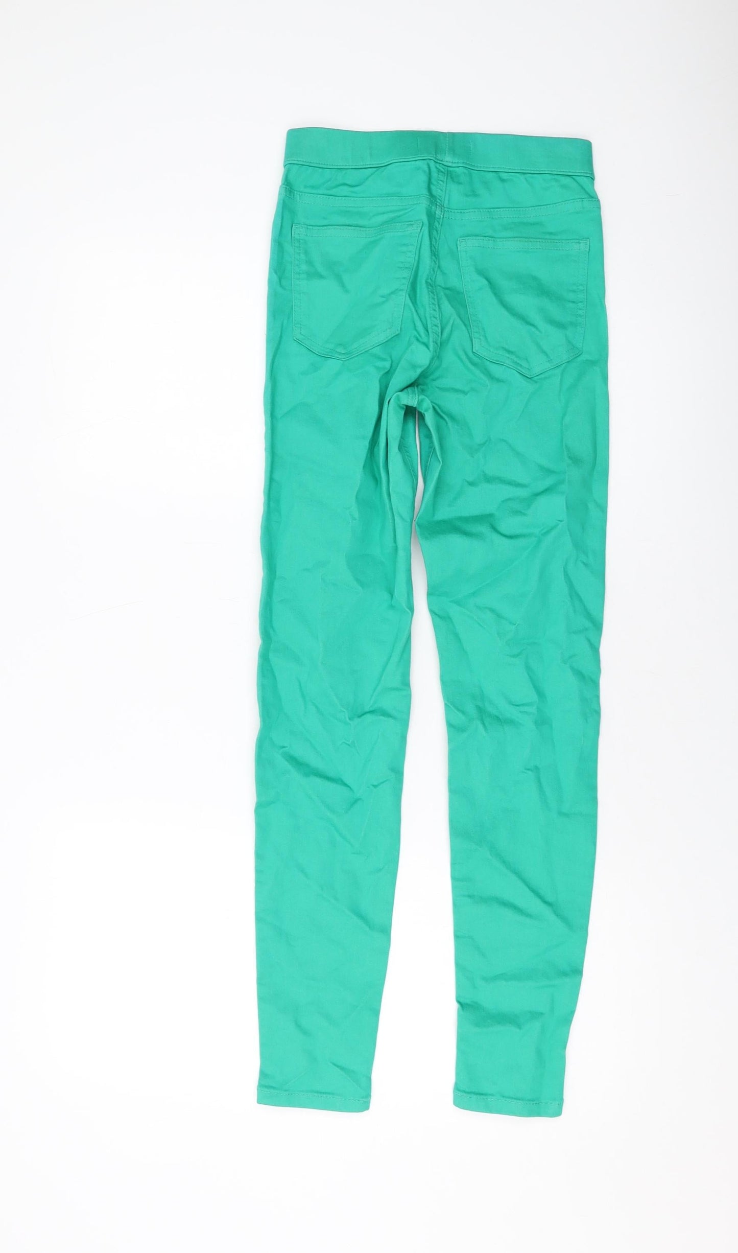 Marks and Spencer Womens Green Cotton Jegging Jeans Size 6 L28 in Regular
