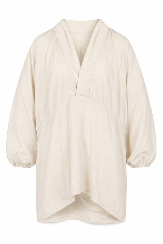 PRETTYLITTLETHING Womens Beige Polyester Basic Blouse Size 10 V-Neck