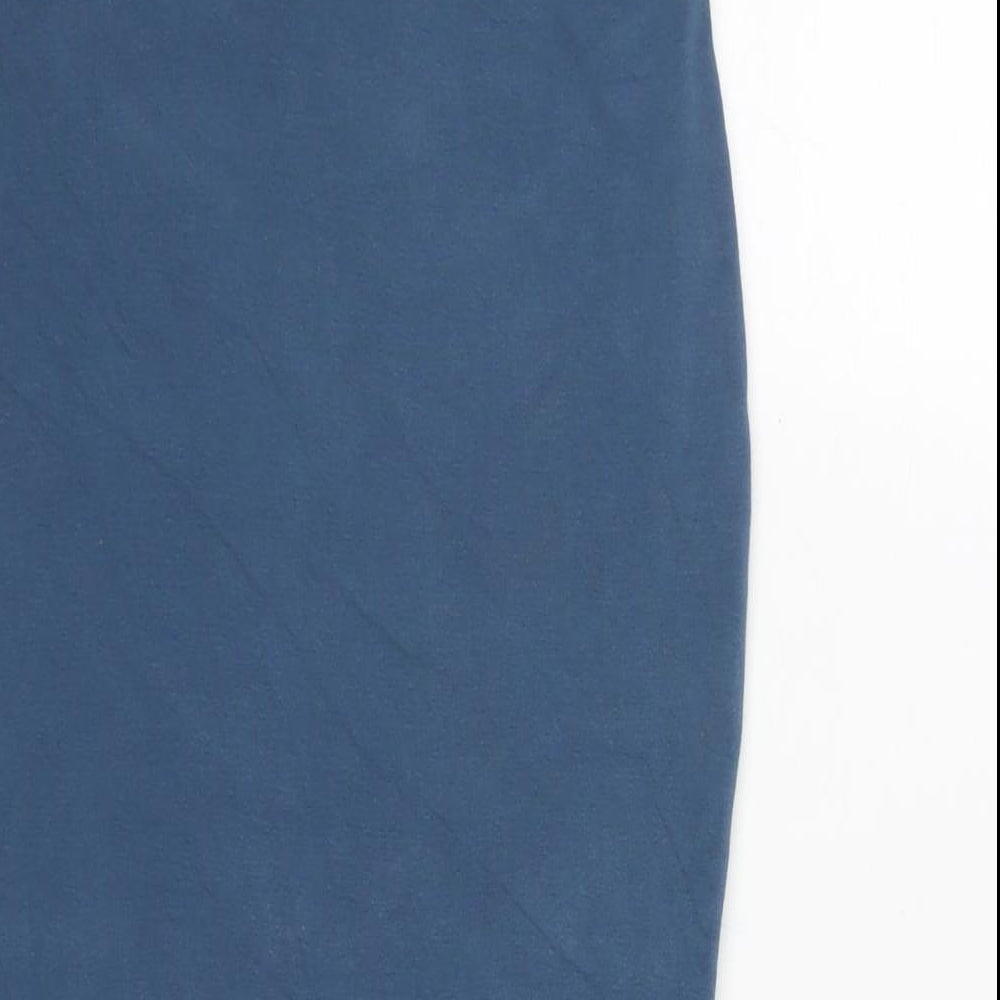 Kookai Womens Blue Cotton Straight & Pencil Skirt Size 24 in
