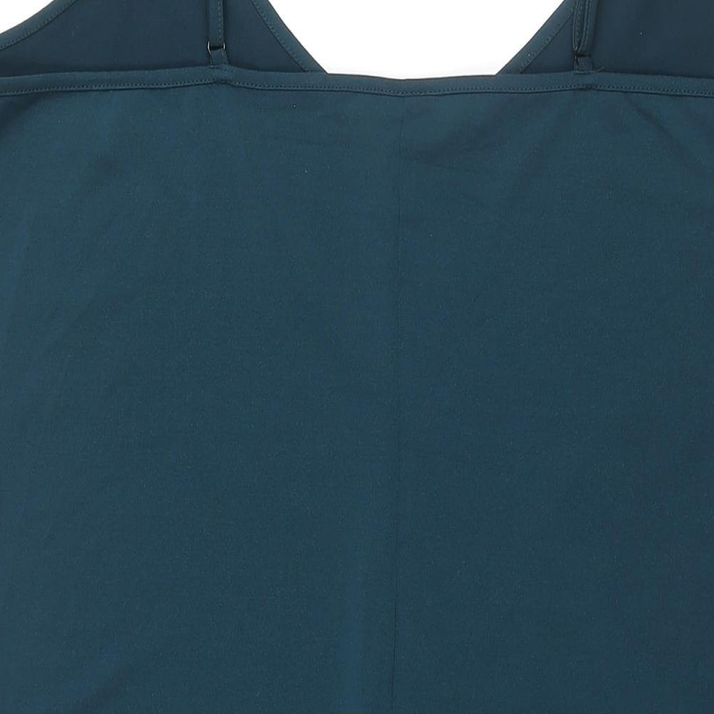 City Chic Womens Blue Polyester Tank Dress Size 18 V-Neck Pullover