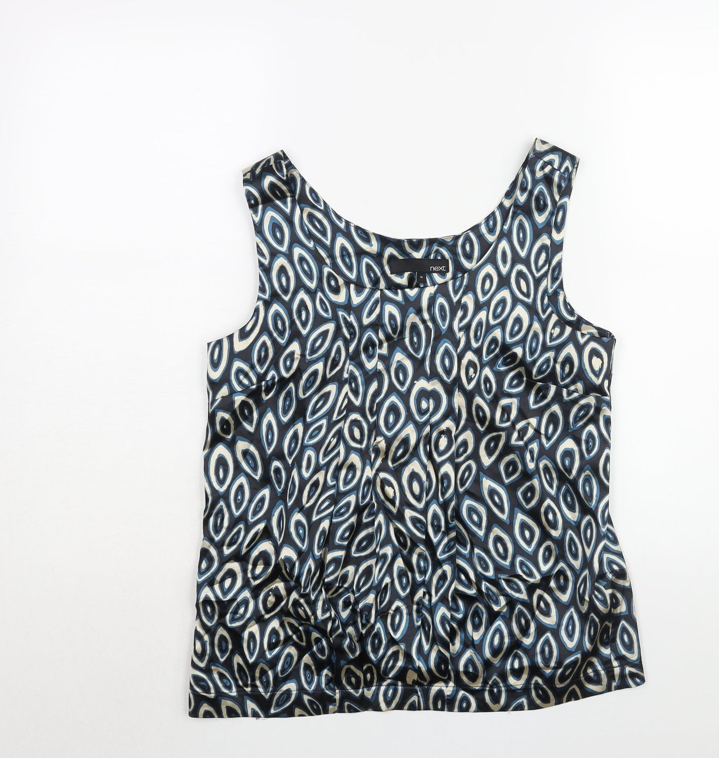 NEXT Womens Multicoloured Geometric Polyester Camisole Blouse Size 10 Scoop Neck